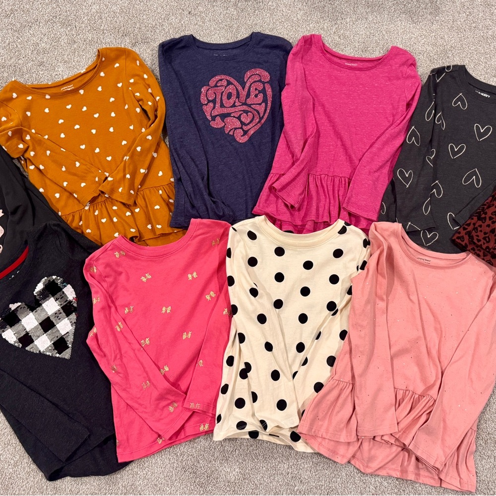 Girls Long Sleeve Tee Lot - Size 5/5T
